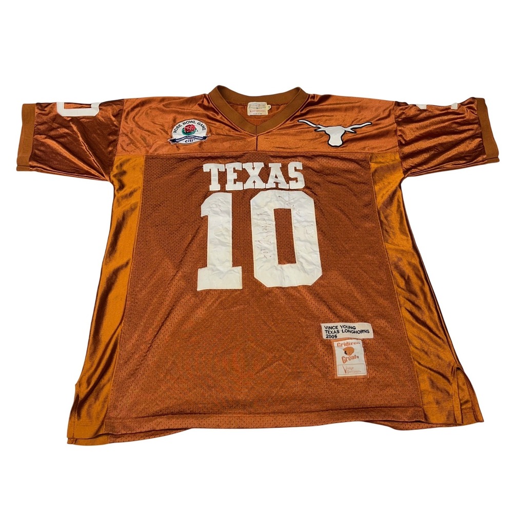 Gridiron Greats Football Jersey‎ Mens 52 Orange Vince Young Texas Longhorns 2005